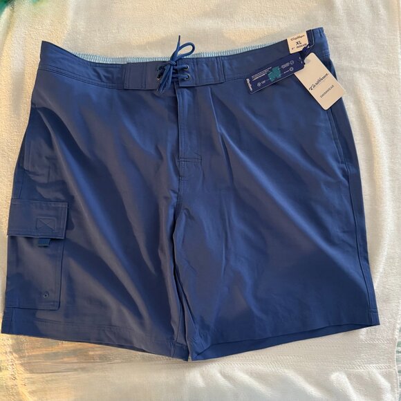 NWT Caribbean Quick‎ Dry Blue Swimwear with 9" Inseam Men's Extra Large - Picture 2 of 8